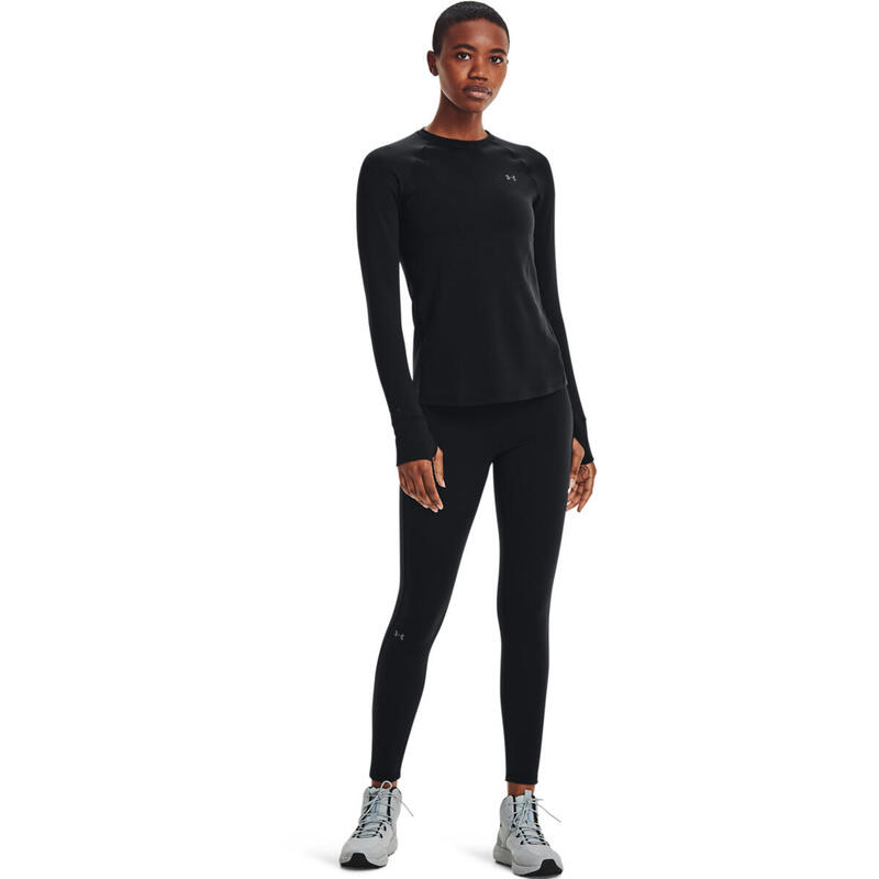 Blusa Under Armour Base Crew, Negro, Mujer