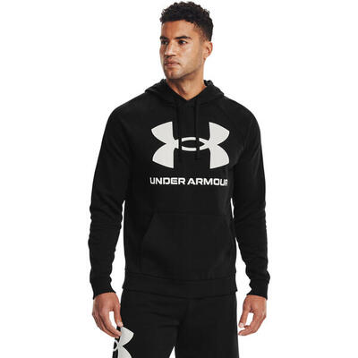 Kap under armour rival fleece big logo. zwart. mannen