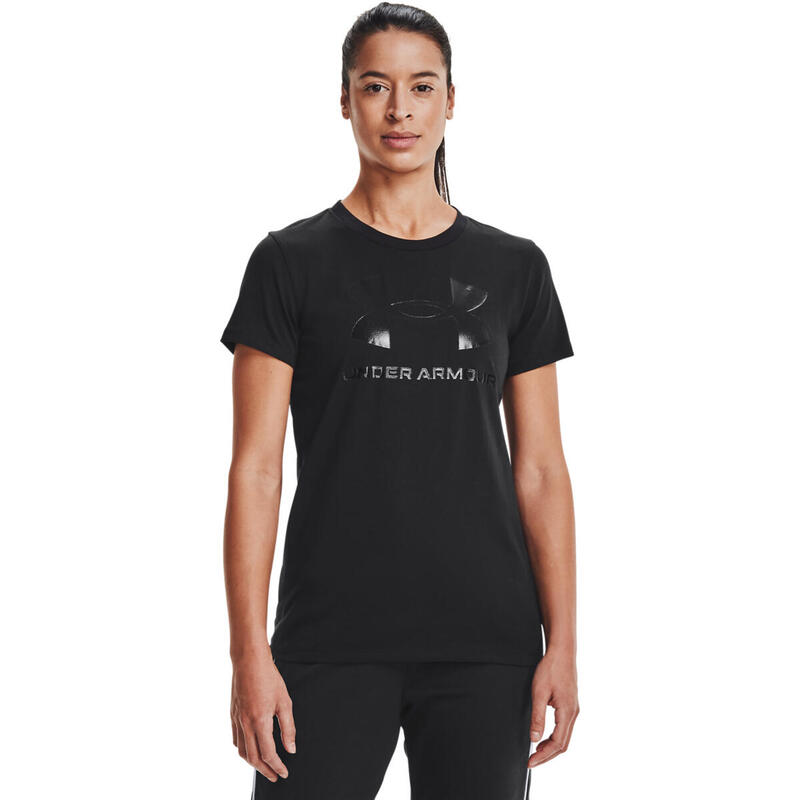 Camiseta de manga corta Under Armour Sportstyle Graphic, Negro, Mujer