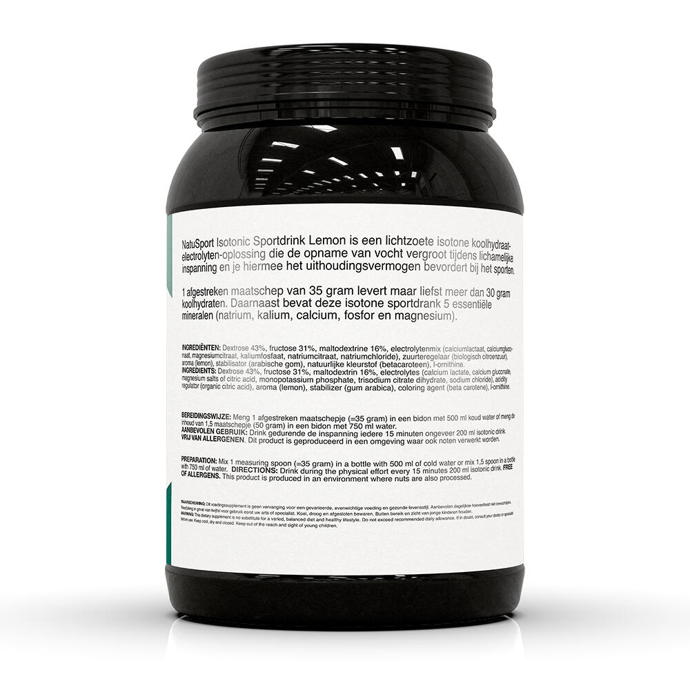 Isotone Sportdrank - Elektrolyten & Koolhydraten - Lemon - 1kg pot 2/6