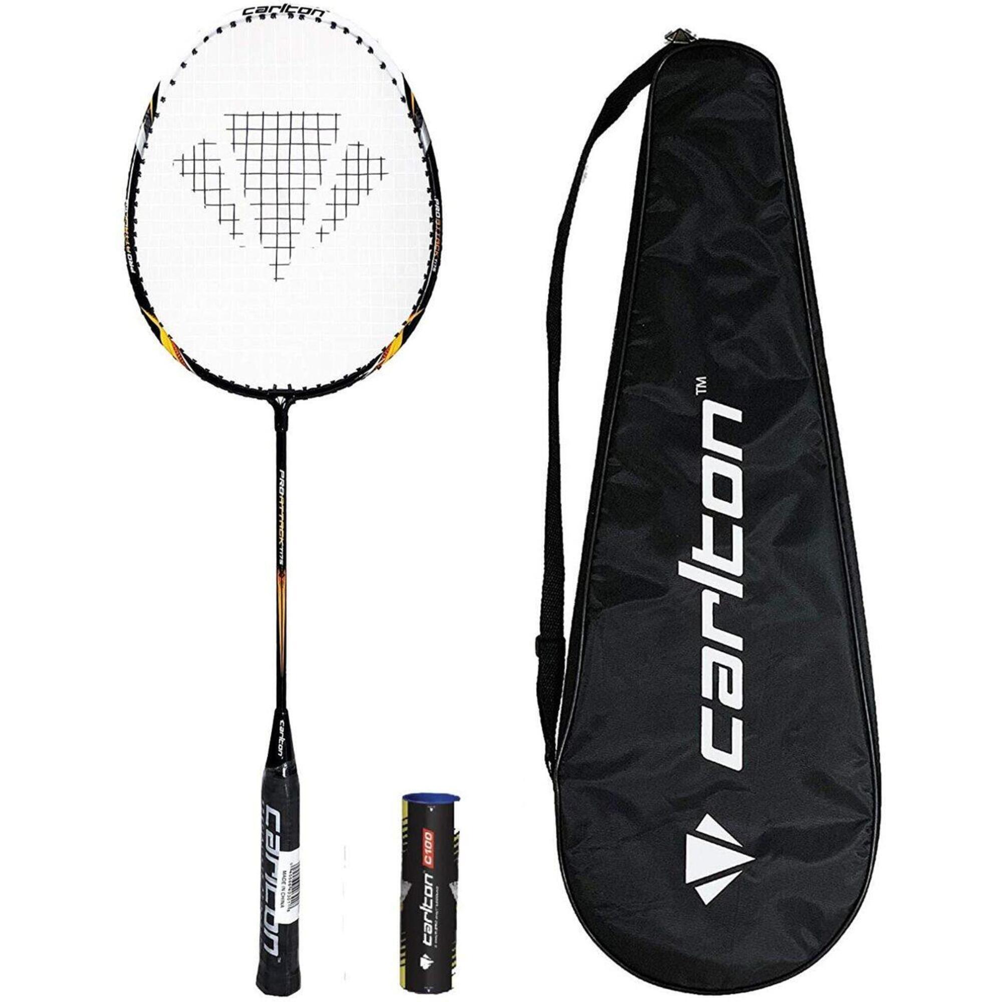 Carlton Pro Attack Badminton Racket & 6 Shuttles 1/2