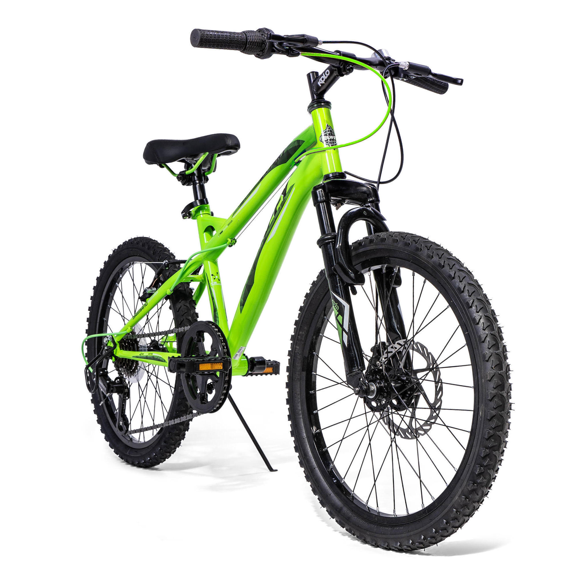 Huffy Extent Kids Mountain Bike 20" Wheel 6-9 Years 6 Speed - Antifreeze Green 3/5