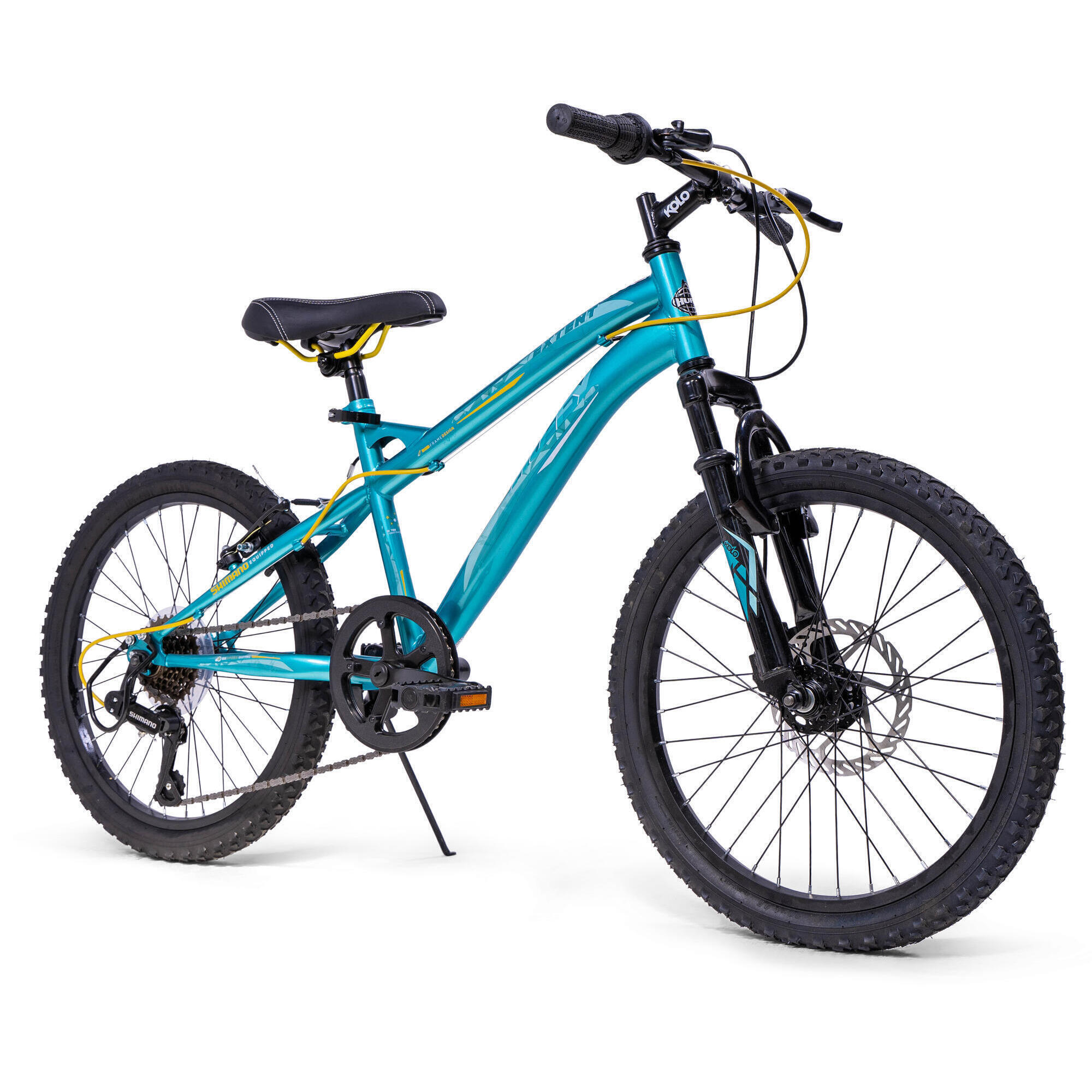 Huffy Extent Kids Mountain Bike 20" Wheel 6-9 Years 6 Speed - Aqua Blue 1/5