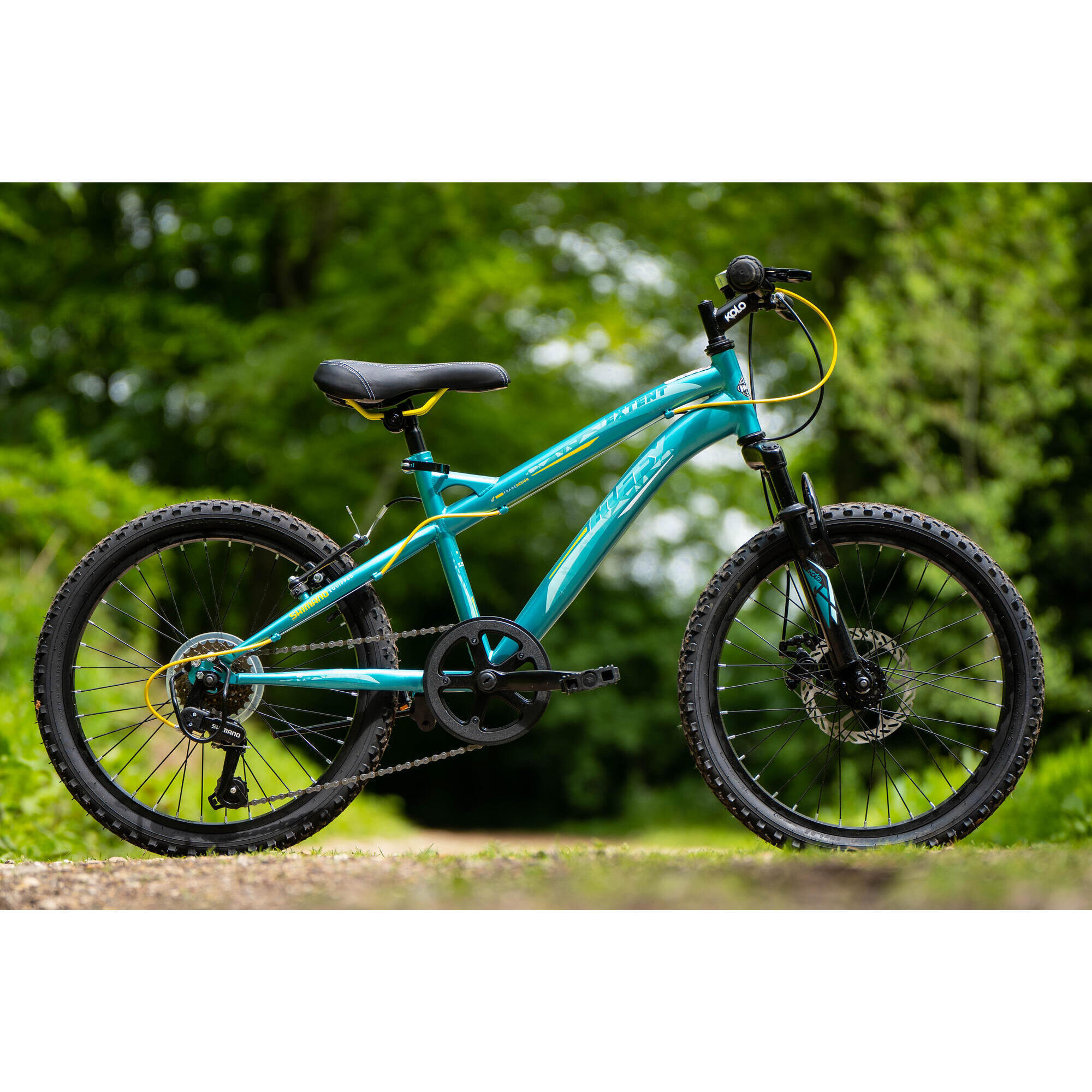Huffy Extent Kids Mountain Bike 20" Wheel 6-9 Years 6 Speed - Aqua Blue 4/5