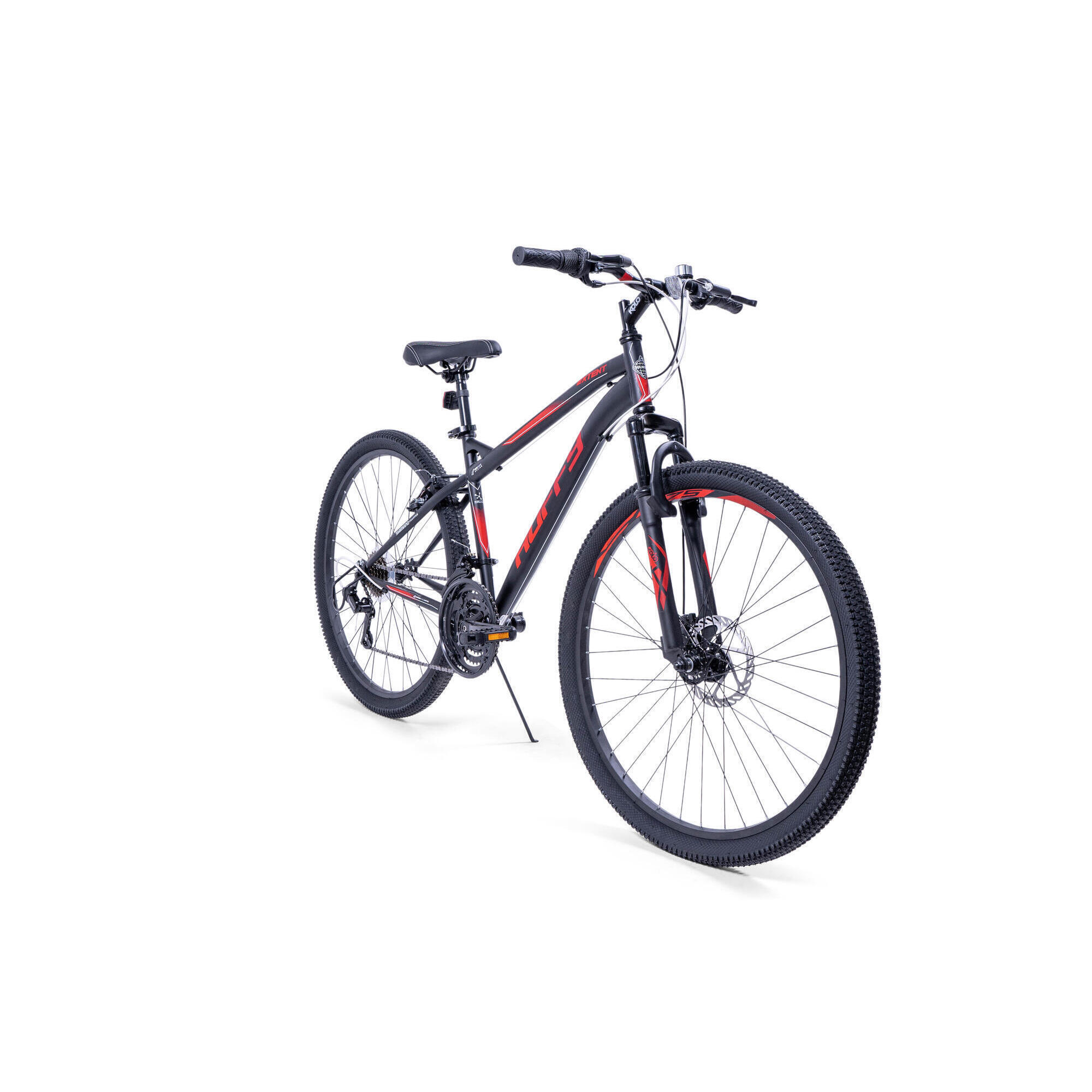 Huffy Extent Mens Mountain Bike 27.5" Wheels 18 Speed Black + Red 3/5