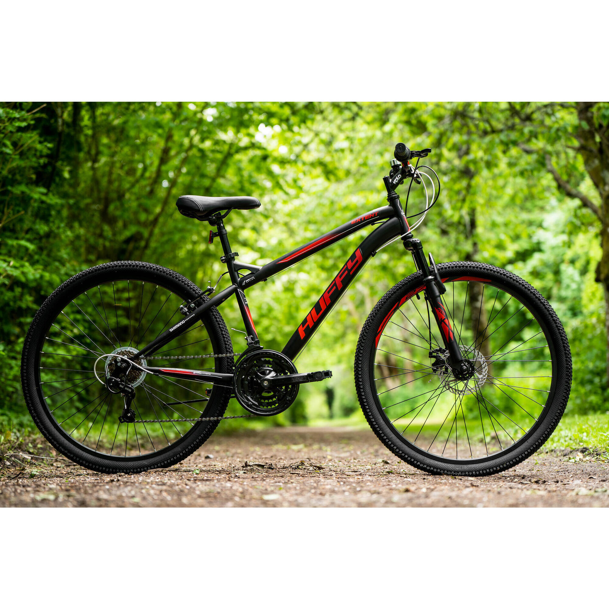 Huffy Extent Mens Mountain Bike 27.5" Wheels 18 Speed Black + Red 4/5