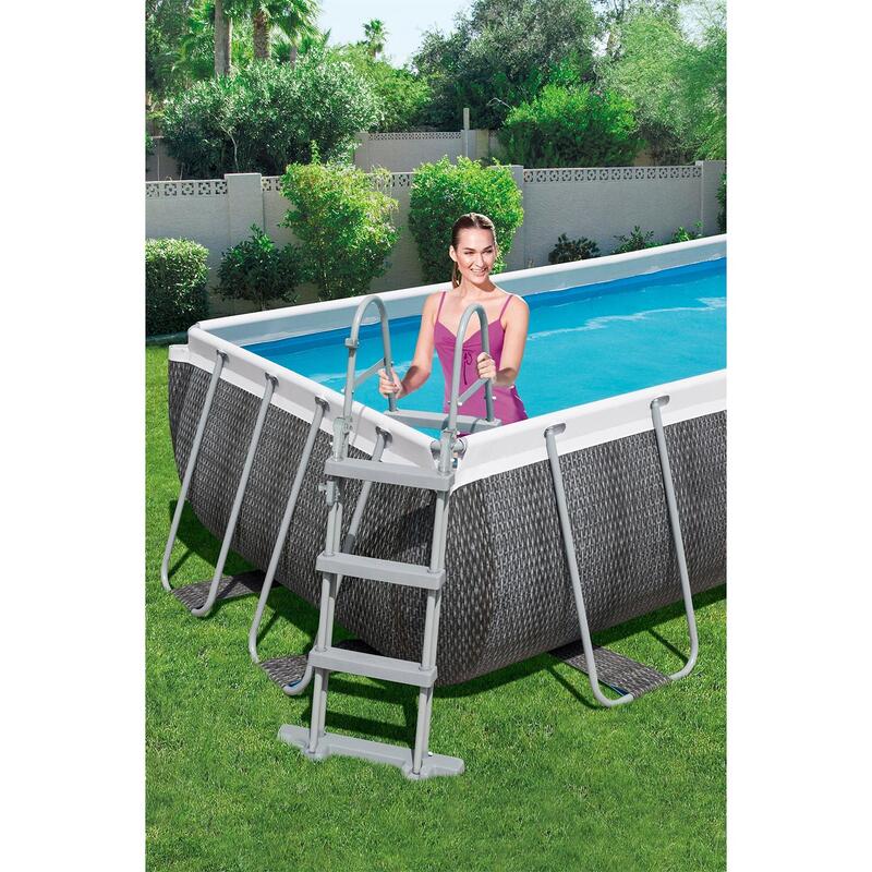 Bestway Power Steel frame zwembad set Rotan 404