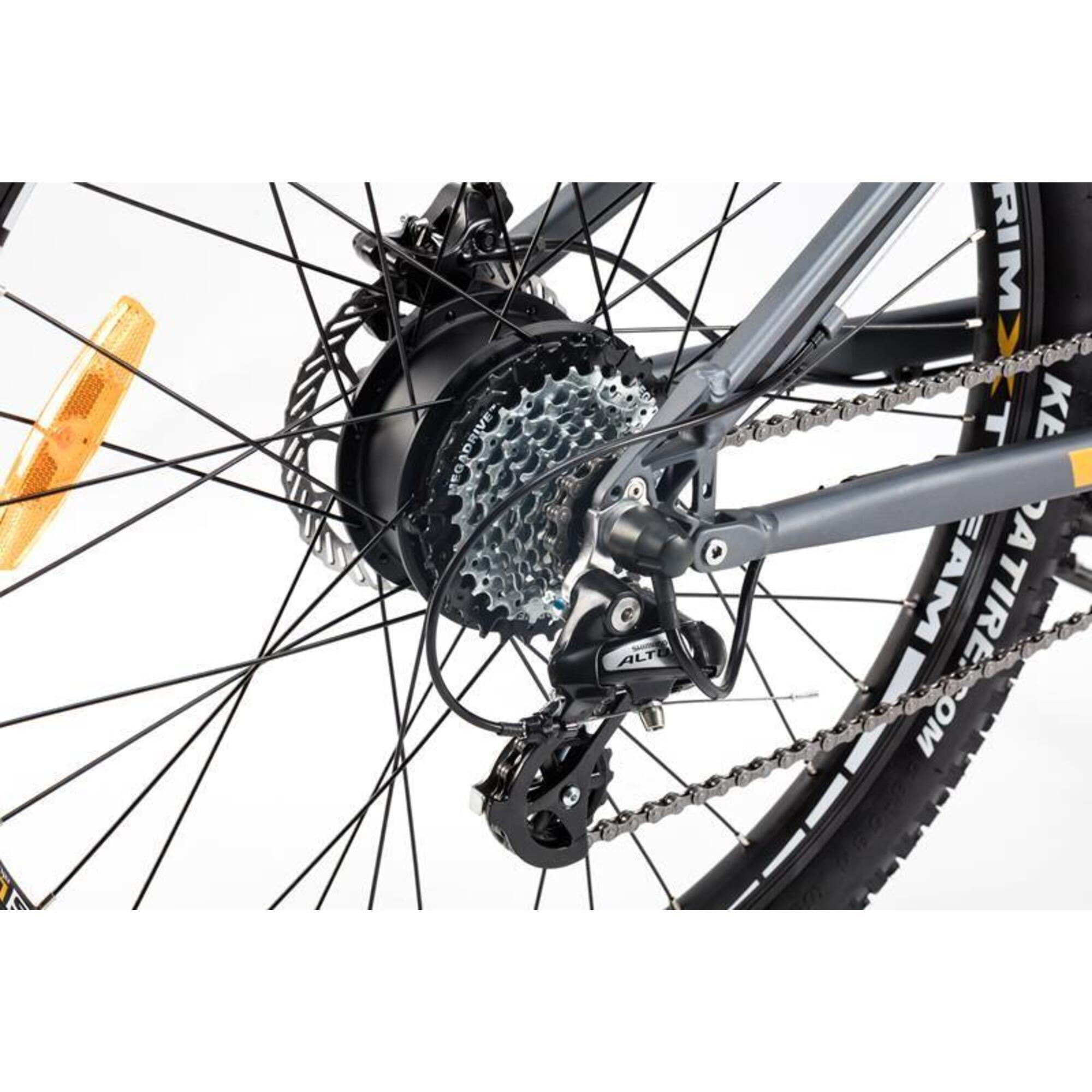 Bicicletta MTB Elettrica,E-27.5" , Doppie sospensioni Unisex, Momabikes grigio