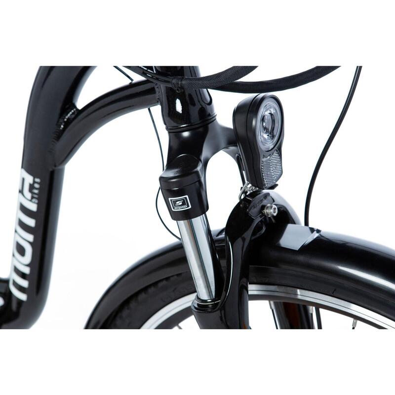 Bicicletta da citta, Elettrica, E-28, Unisex, Momabikes, nero