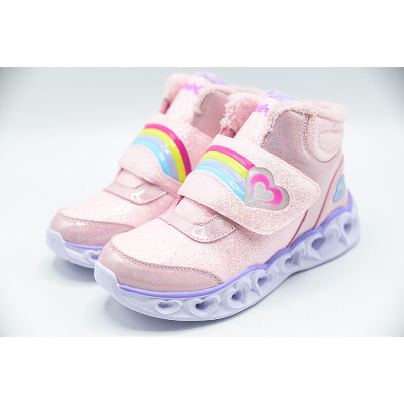 Botas de inverno para raparigas, Skechers Heart Lights - Brilliant Rainbow