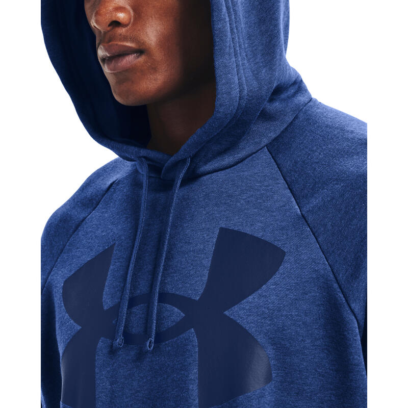 Capucha Under Armour Rival Fleece Big Logo, Azul, Hombres