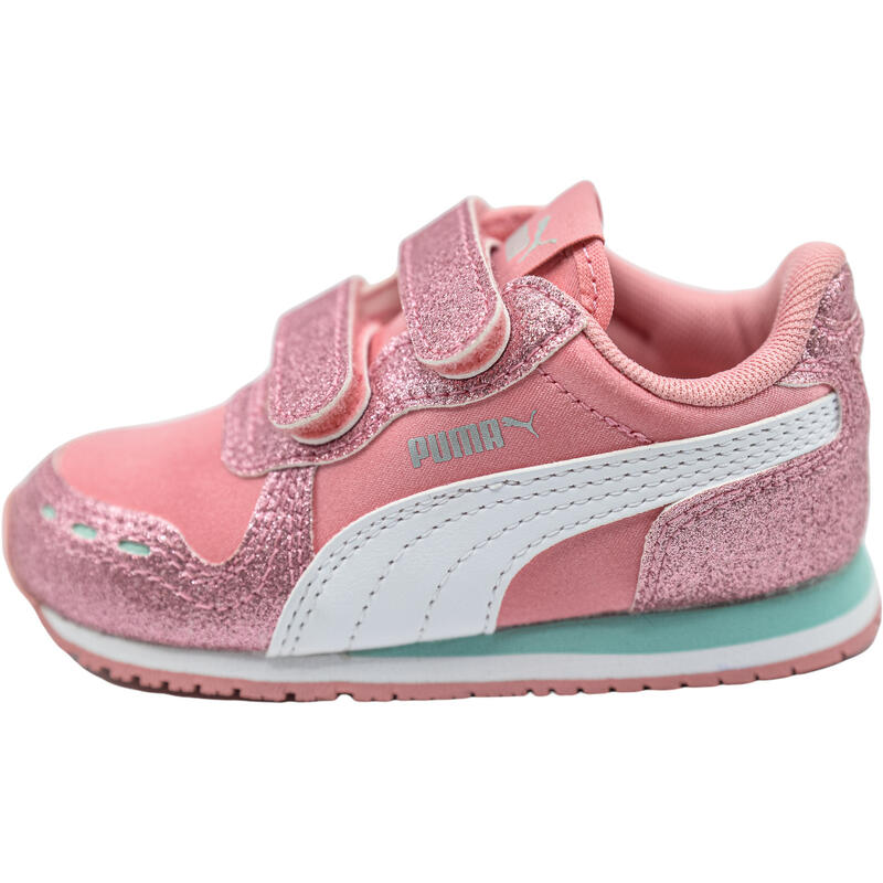 Baskets Puma Cabana Racer Glitz V Inf, Rose, Enfants