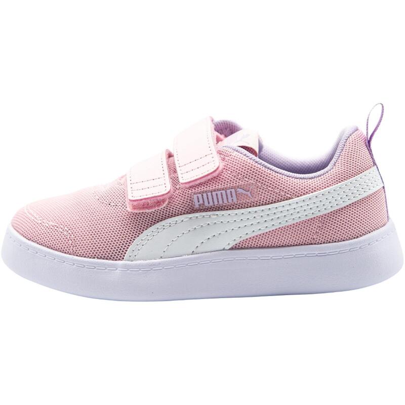 Pantofi sport copii Puma Courtflex V2 Mesh, Roz