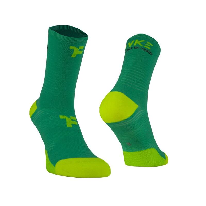 Calcetines medianos con refuerzo para correr Fyke de color Verde