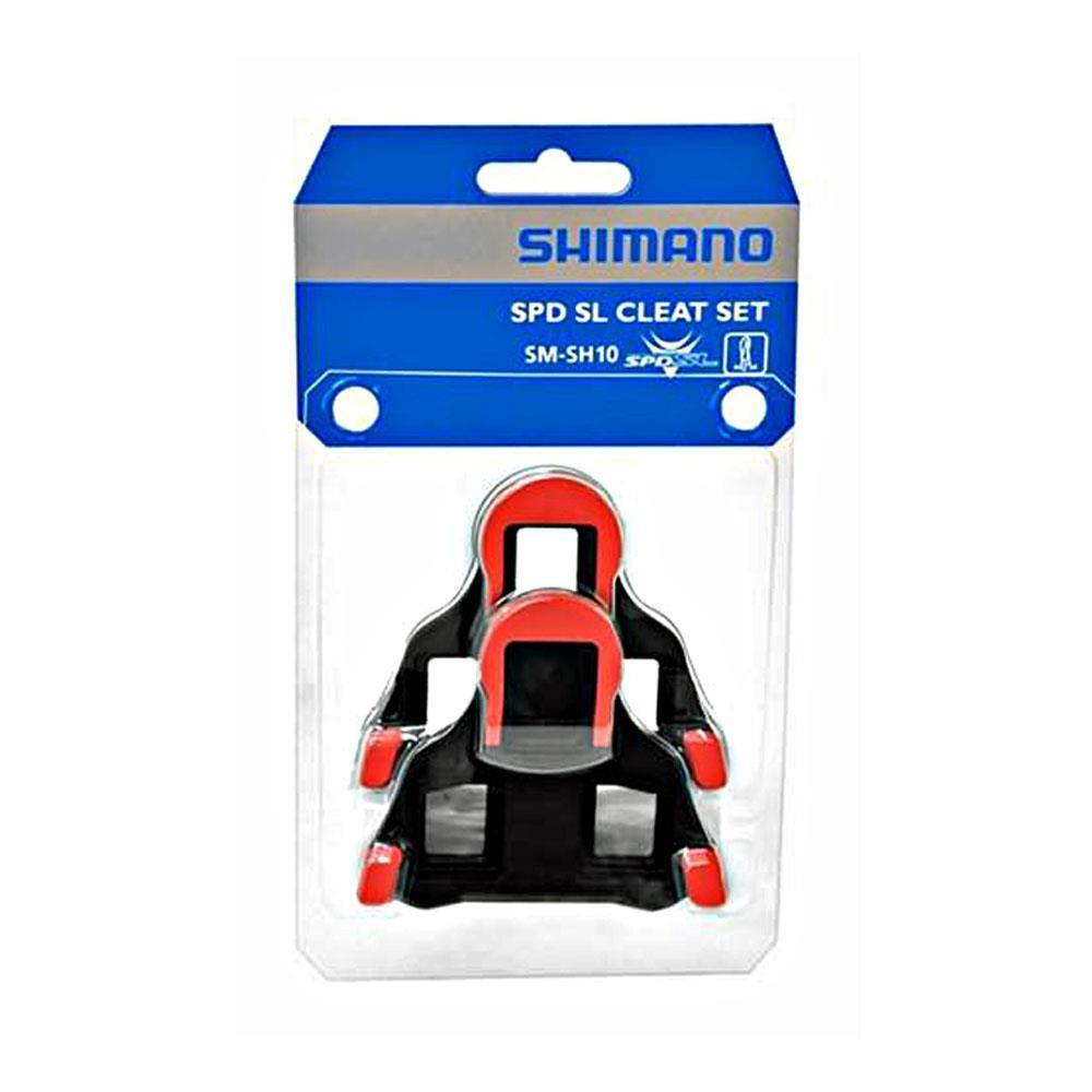 Shimano SM-SH10 Clipless SPD-SL Pedal Cleats 0 Degree Float - Red 1/7