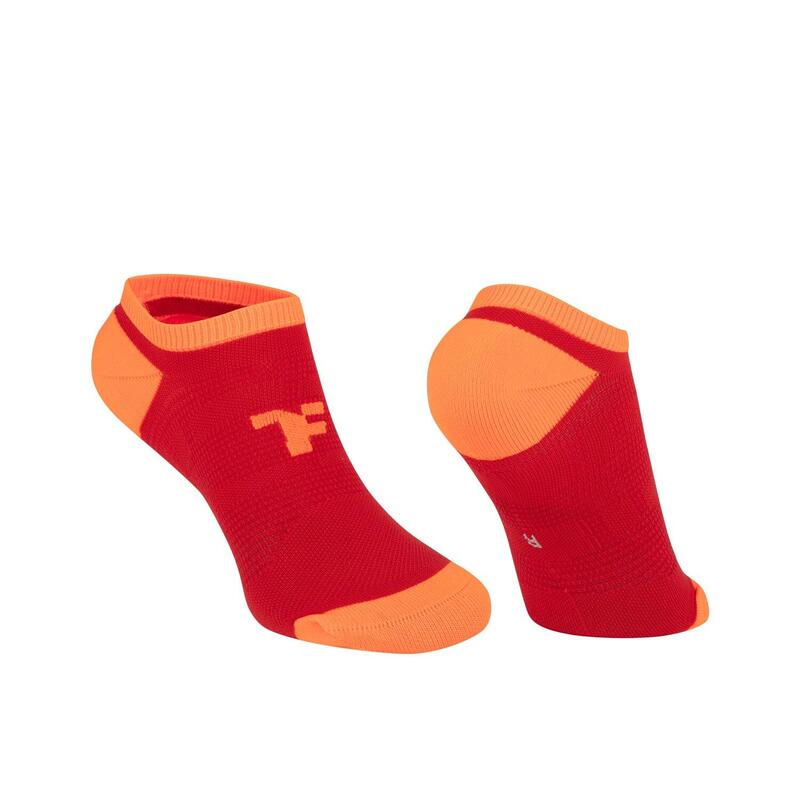 Calcetines ultra bajos con refuerzo para correr Fyke en color Rojo