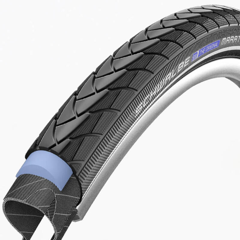 Pneu de Vélo - Schwalbe - Marathon Plus - 28 pouces x 1 1/2 - Noir réfléchissant