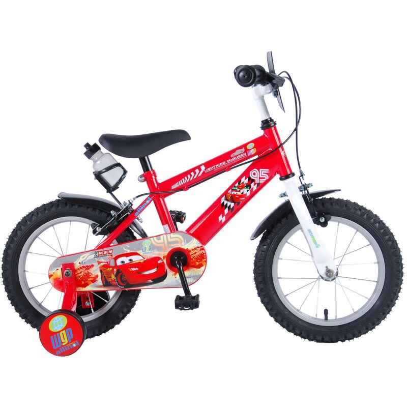 Disney Kinderfahrräder Jungen Cars 14 Zoll 23,5 cm Jungen Felgenbremse Rot
