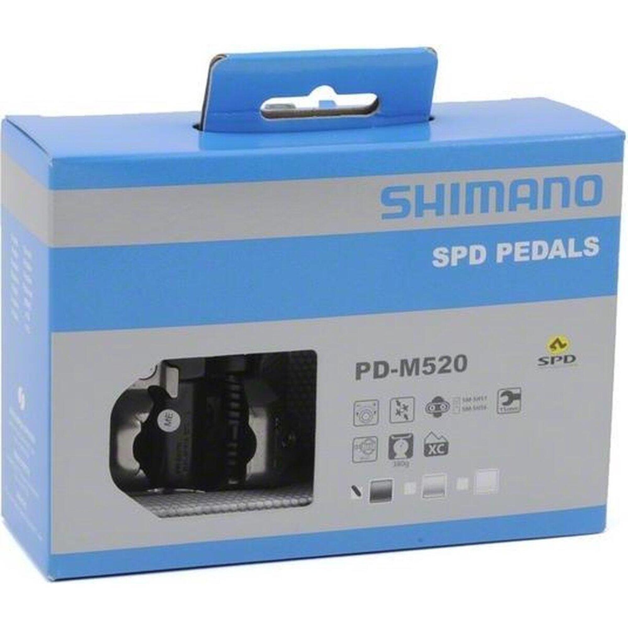 Pedales Shimano M 520 Spd Negro Decathlon