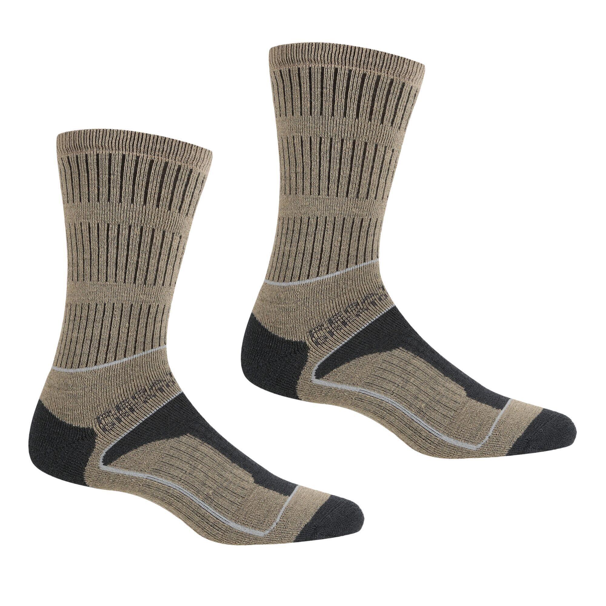 REGATTA Womens/Ladies Samaris 3 Season Boot Socks (Moccasin Brown/Briar Grey)