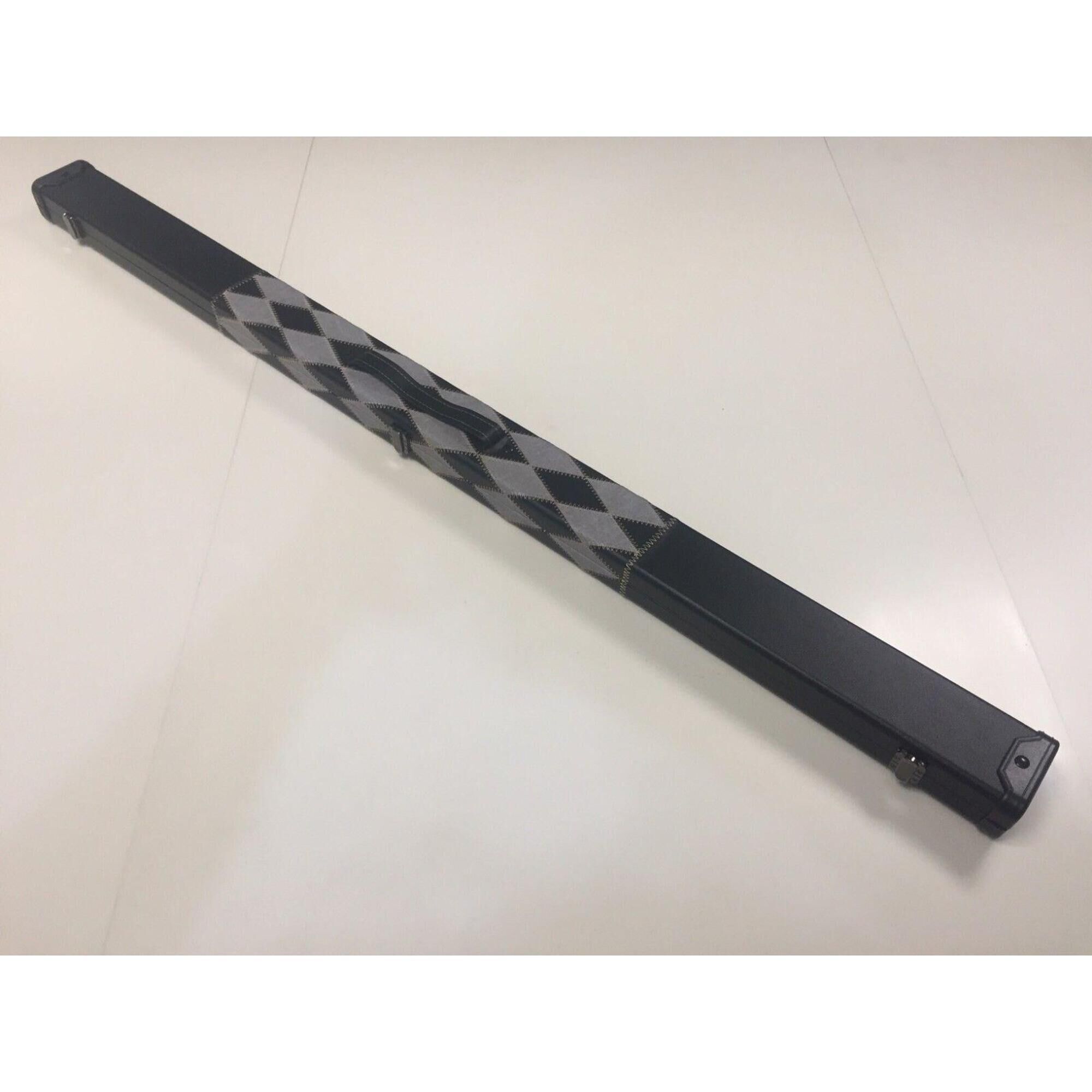 BRITANNIA CUES BRITANNIA LEATHERETTE BLACK & GREY DIAMOND 3/4 SNOOKER/POOL CASE