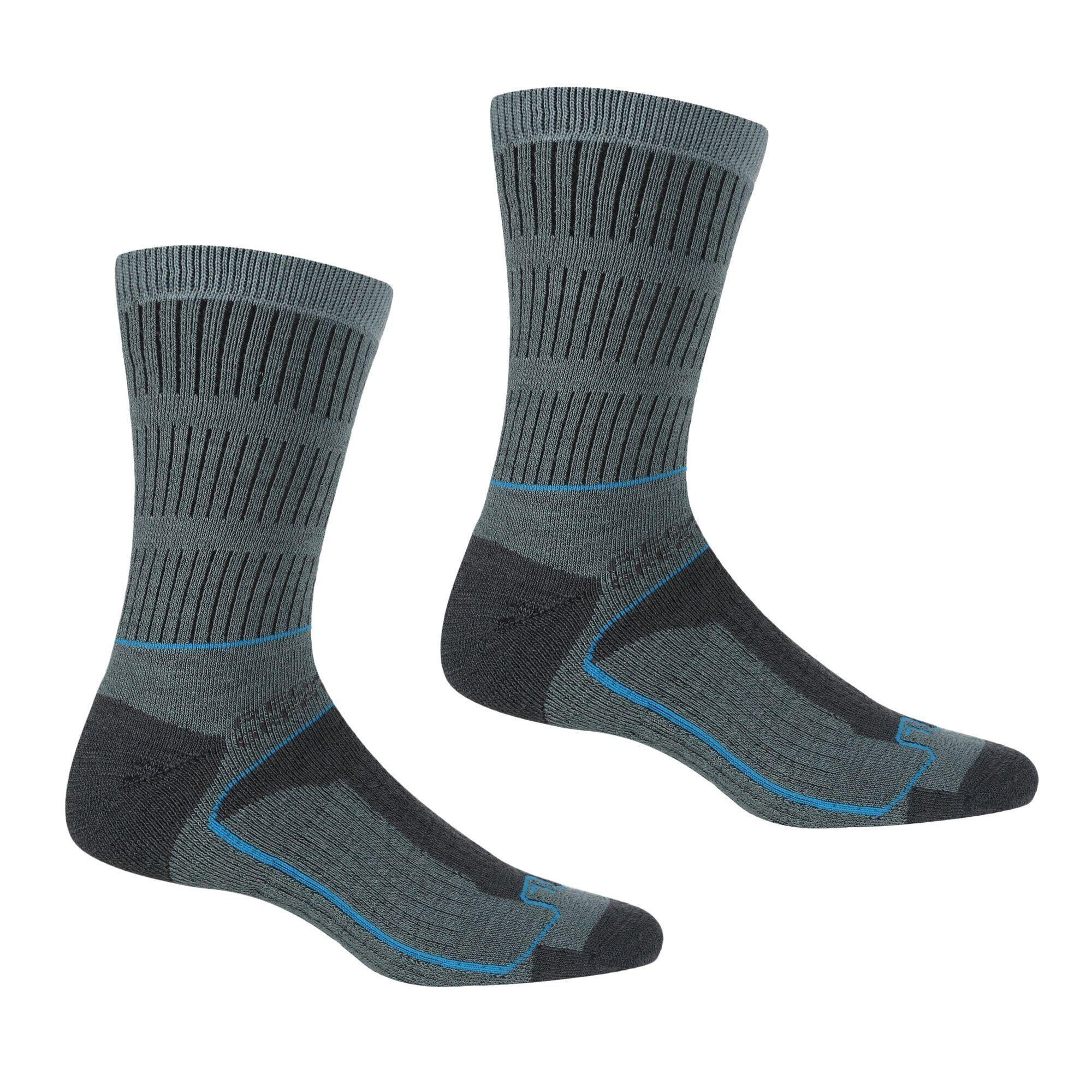 REGATTA Womens/Ladies Samaris 3 Season Boot Socks (Stormy Sea/Niagra Blue)