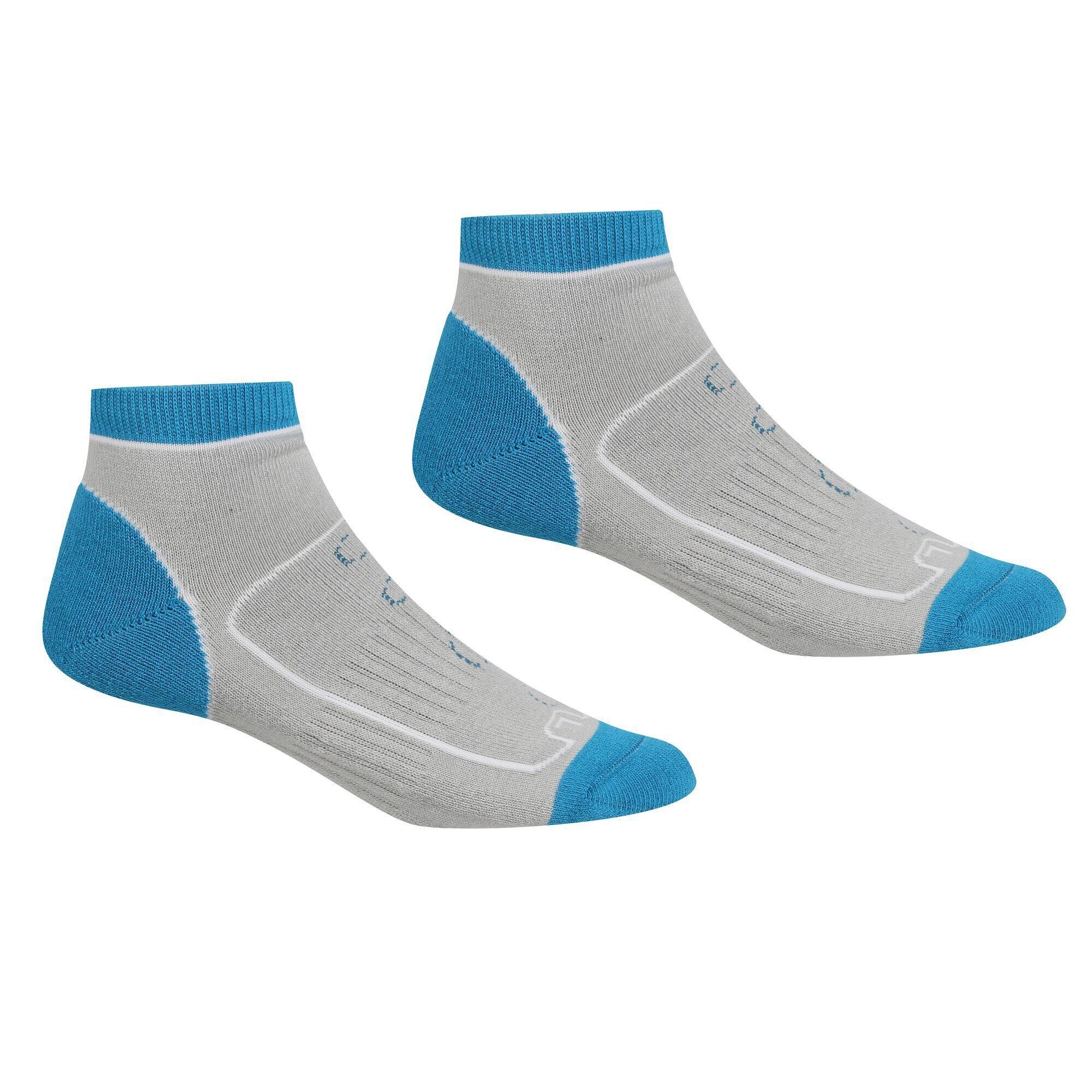 REGATTA Womens/Ladies Samaris Trail Colour Block Ankle Socks (Pack of 2) (Light