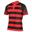 Junior Rugby Match Shirt Touchline Hooped Jungen Schwarz/Rot