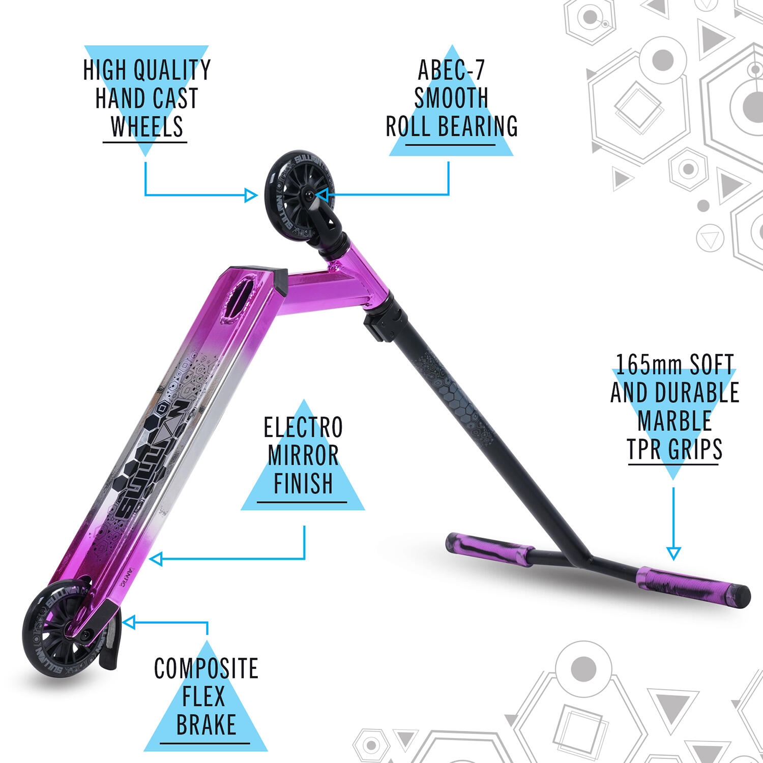 Trotinete freestyle Antic Stunt - Rosa/Preto/Prata 3/7