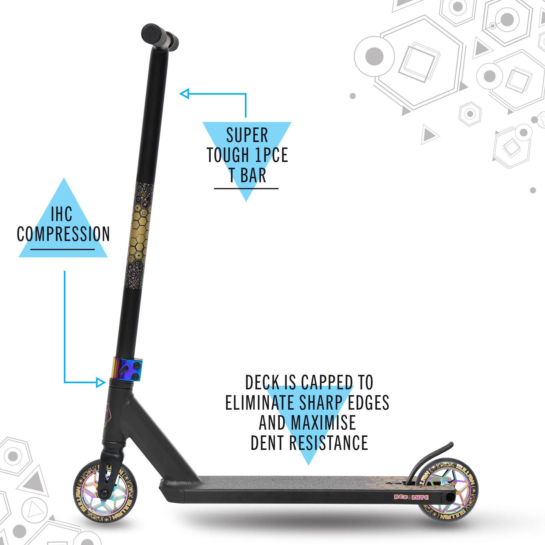 Trotinete freestyle Resolute Stunt - Neo/Preto 5/5
