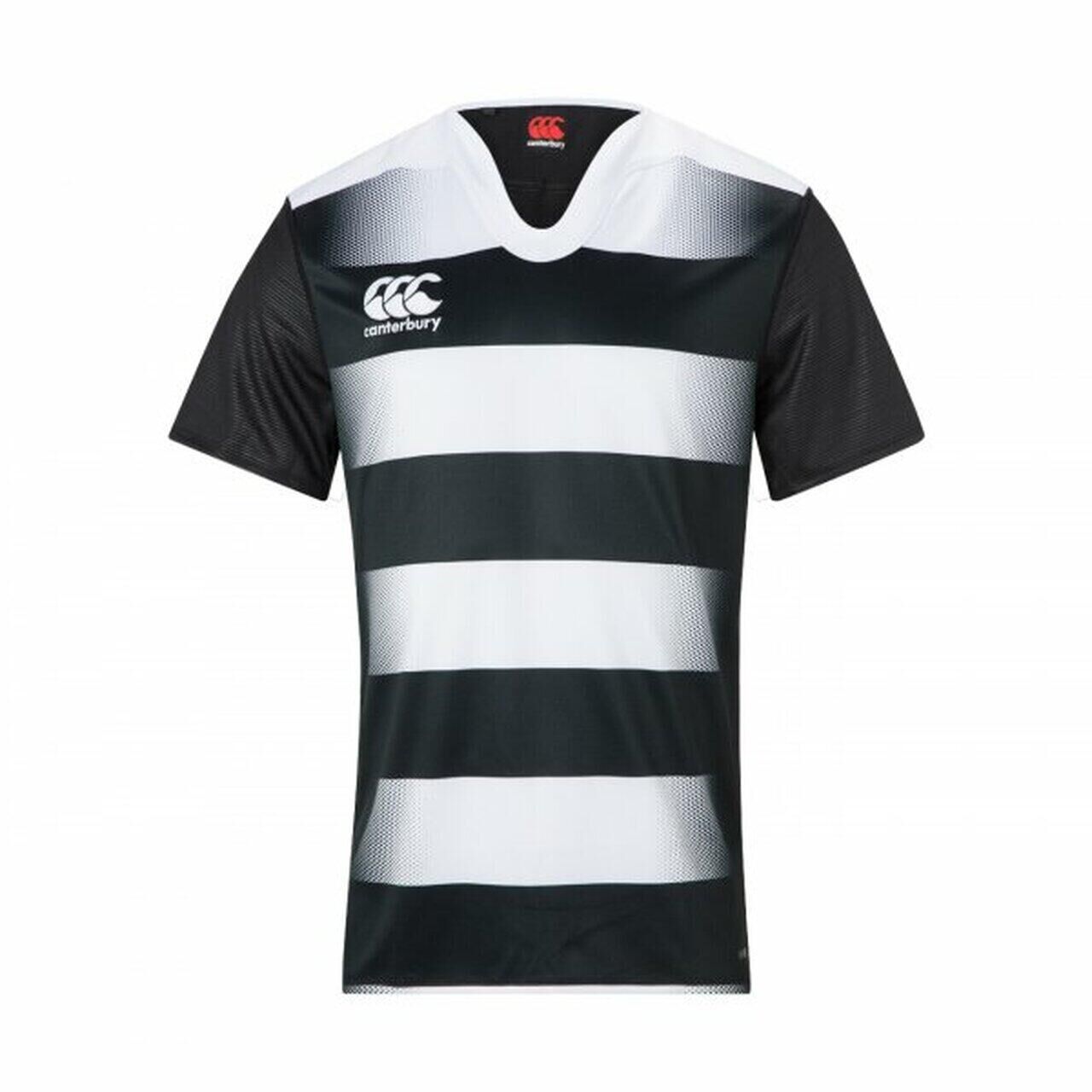 CANTERBURY Childrens/Kids Challenge Hooped Jersey (Black/White)