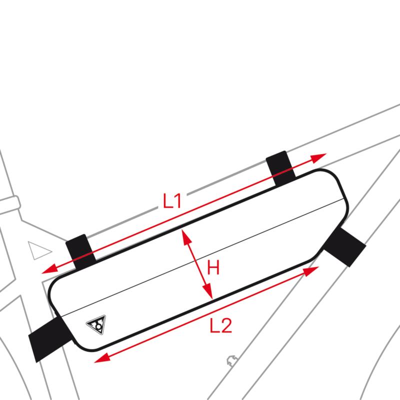 TOPEAK bikepacking MIDLOADER, brašna na rám 6l černá