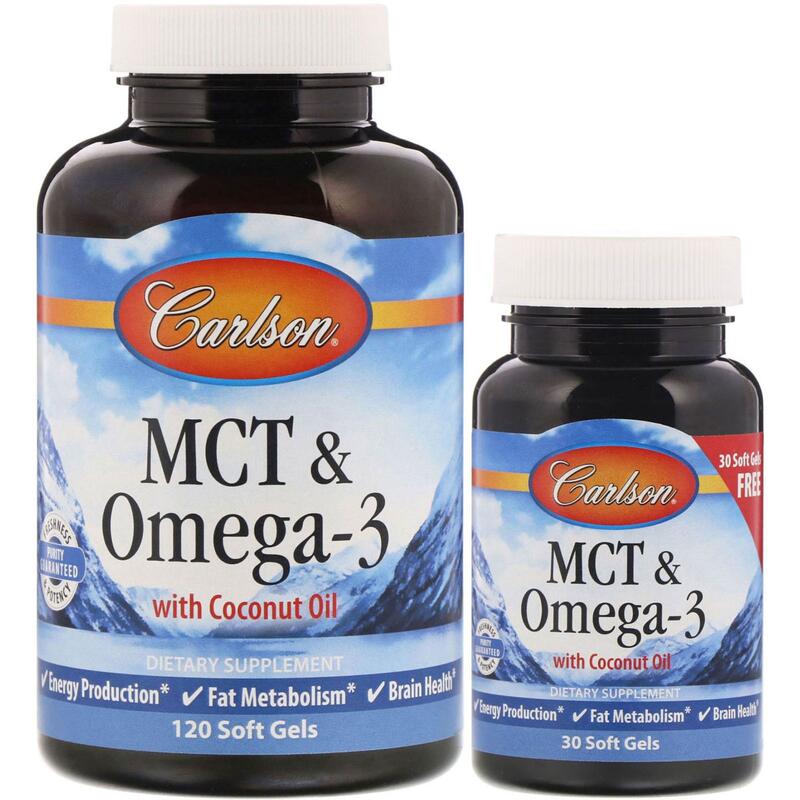 CARLSON LABS MCT & Omega-3 120 + 30 softgels