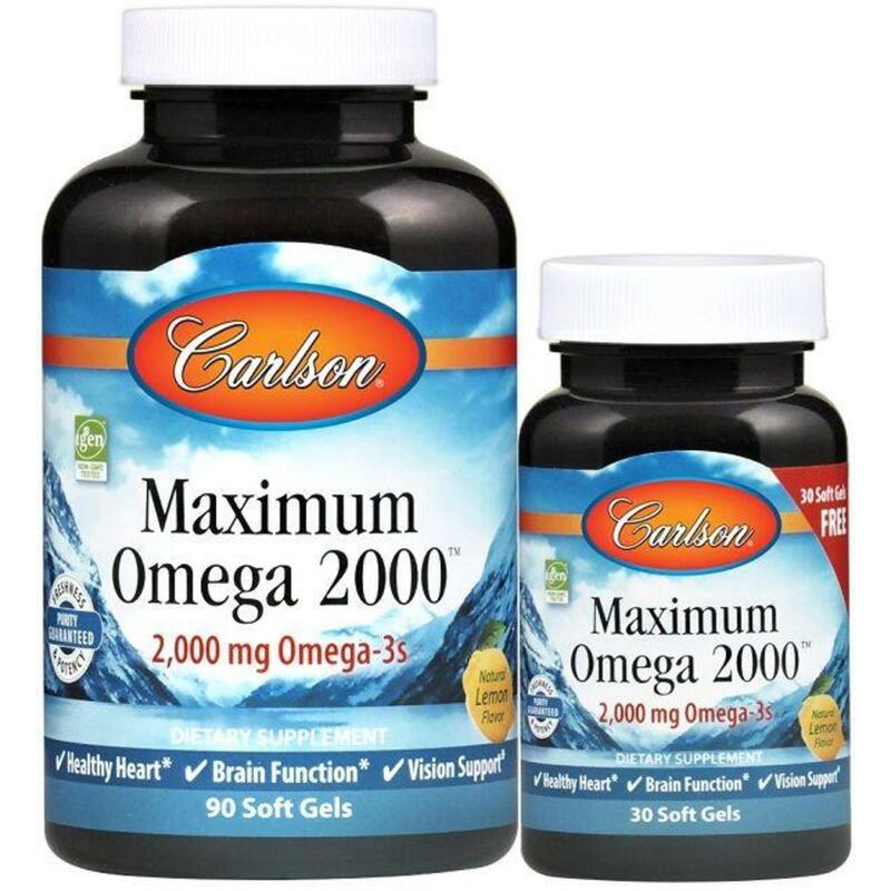 CARLSON LABS Maximum Omega 2000, 90+30 vcaps