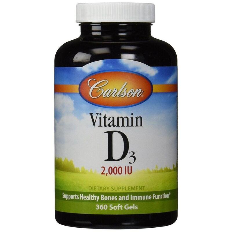 CARLSON LABS VITAMIN D3 2000 IU - 360 KAPSUŁEK