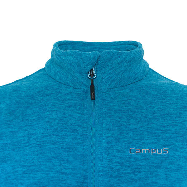 Turquoise damesfleece met rits - Saga