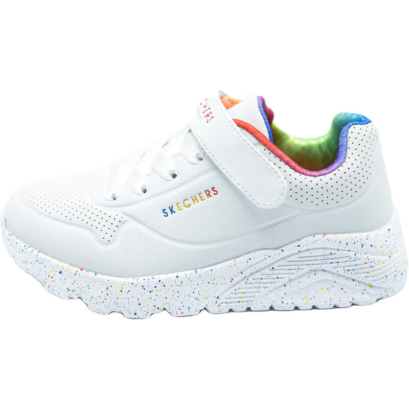 Baskets Skechers Uno LiteRainbow Specks, Blanc, Enfants