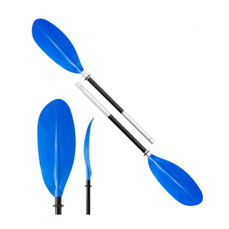 Pala kayak azul desmontable de aluminio 2 piezas