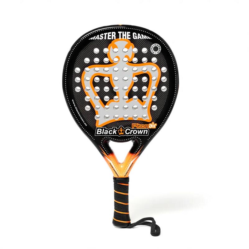 Schwarzer Crown Piton Air Padel Schläger