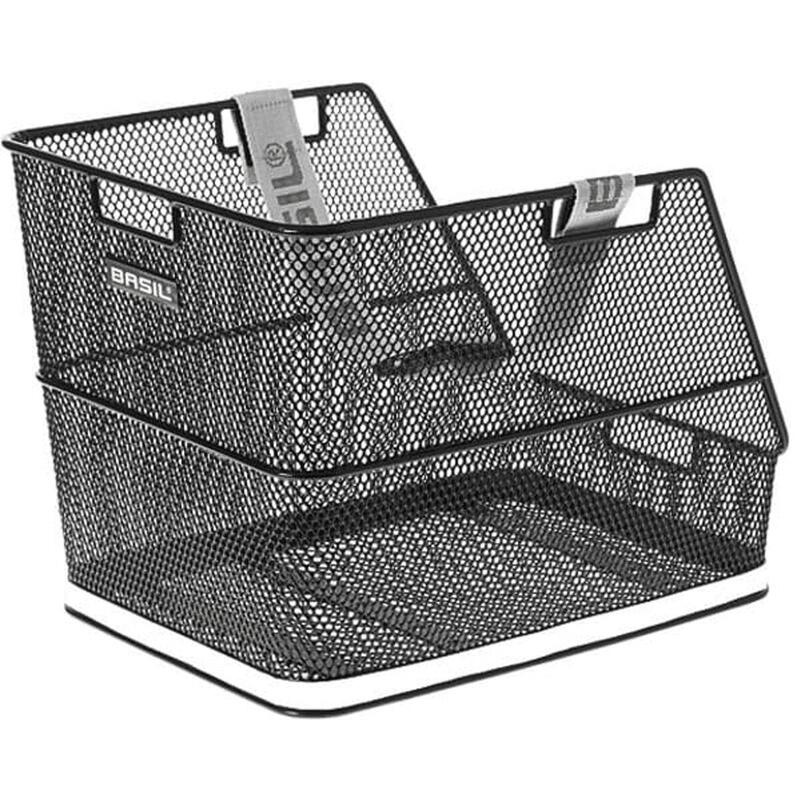 Basil Class – Fahrradkorb-Schultasche – hinten – schwarz