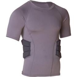 American Football - Shirt Met Ingenaaide Rib Pads - Korte Mouw - (grijs) - Small