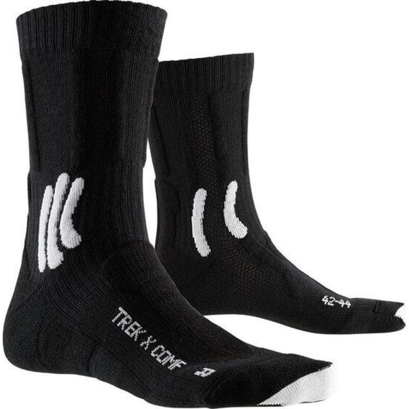 Calcetines de senderismo - Trek X - Sintético - (negro/blanco) - Talla 39-41