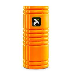 GRID massageroller oranje foam roller voor zelfmassage met harde kern en holtes