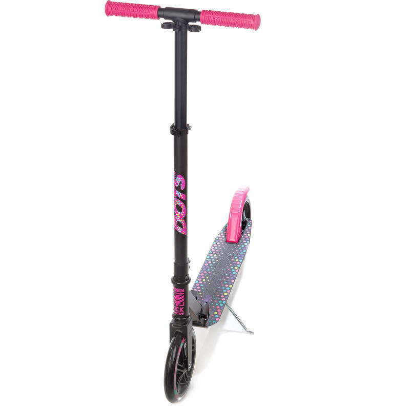 Scooter plegable Dots 200mm Negro/Rosa