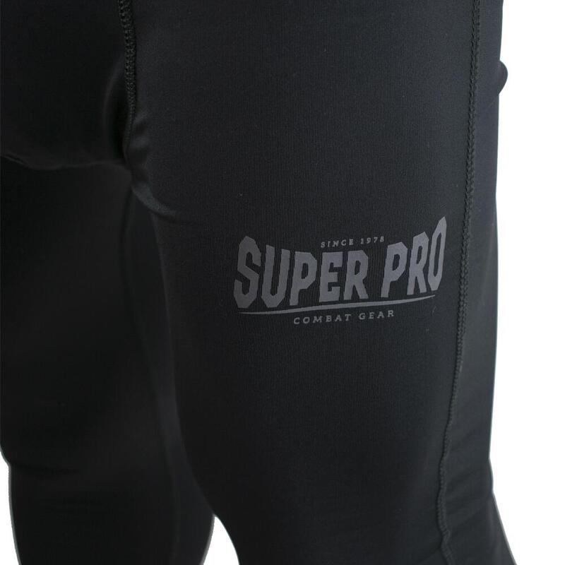 Super Pro Legging Men Lion/Super Pro Logo Zwart/Grijs