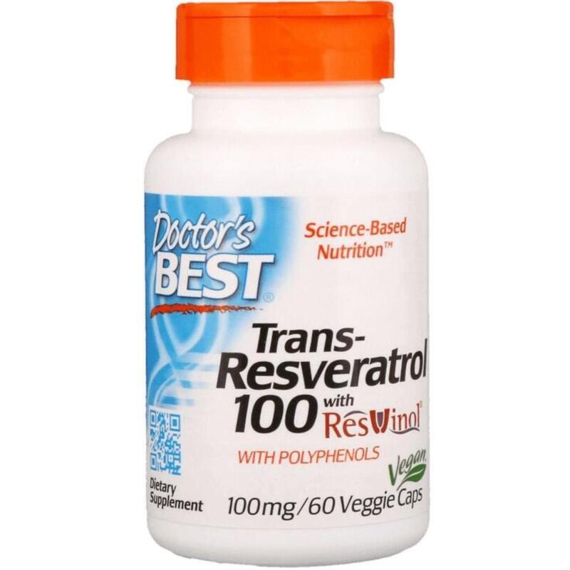 Doctor's Best Trans-Resveratrol with ResVinol-25 100mg - 60 vcaps