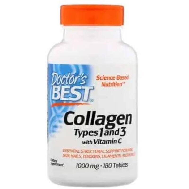Doctor's Best Collagen Types 1 and 3 with Vitamin C 1000mg - 180 tablets