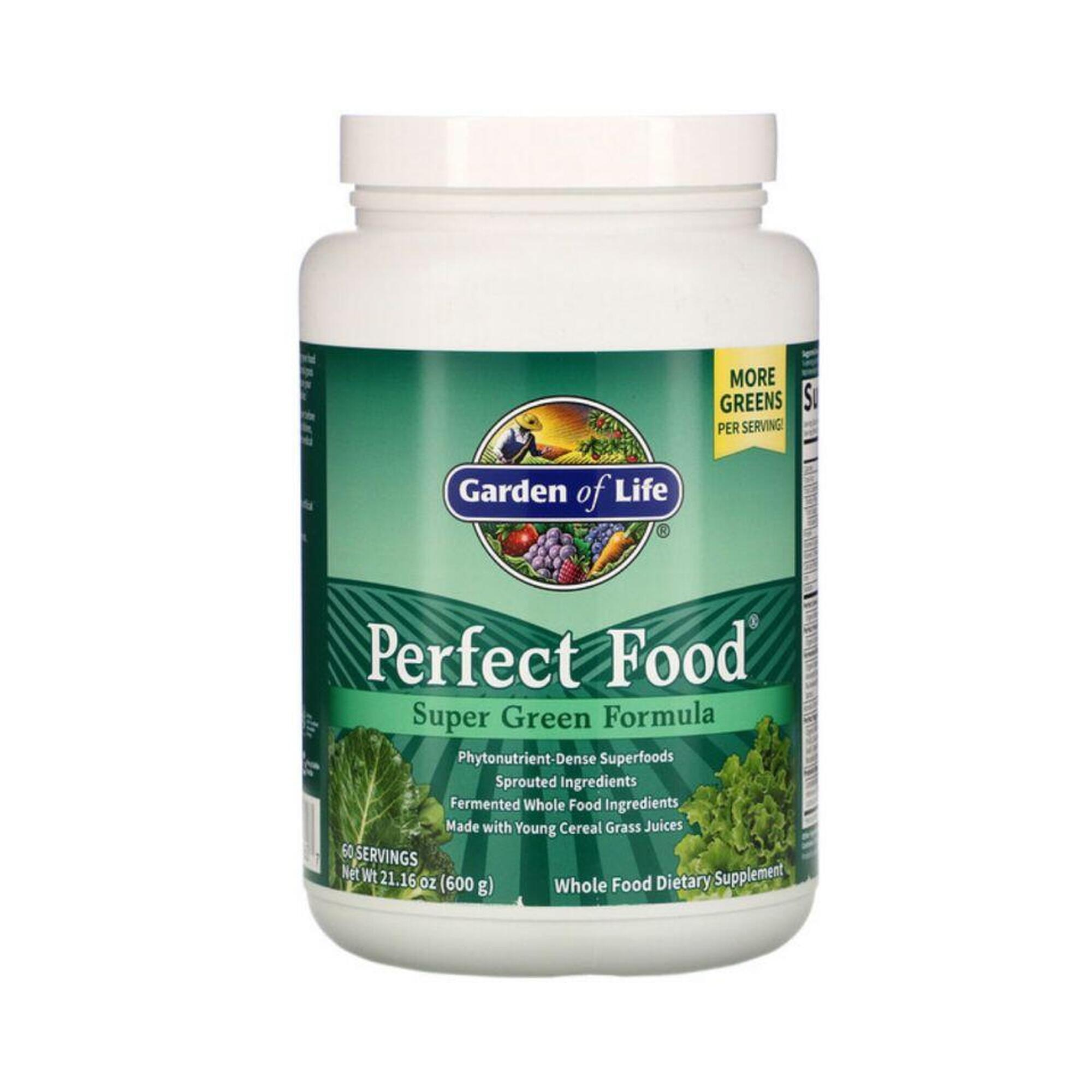 Garden of Live Perfect Food Super Green Formula Powder - 600 grams