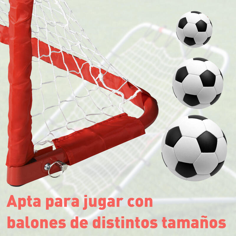 Conjunto de Balizas para Futebol 90x36x 60cm Vermelho HOMCOM