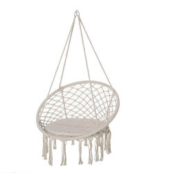 Silla Colgante Outsunny 80x80x42 cm Beige